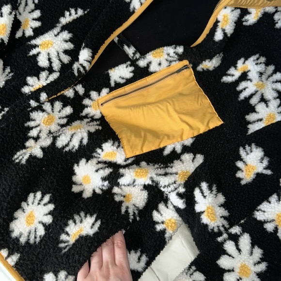 Sundae School fleece jacket daisy print size L w/purse - Picture 4 of 6